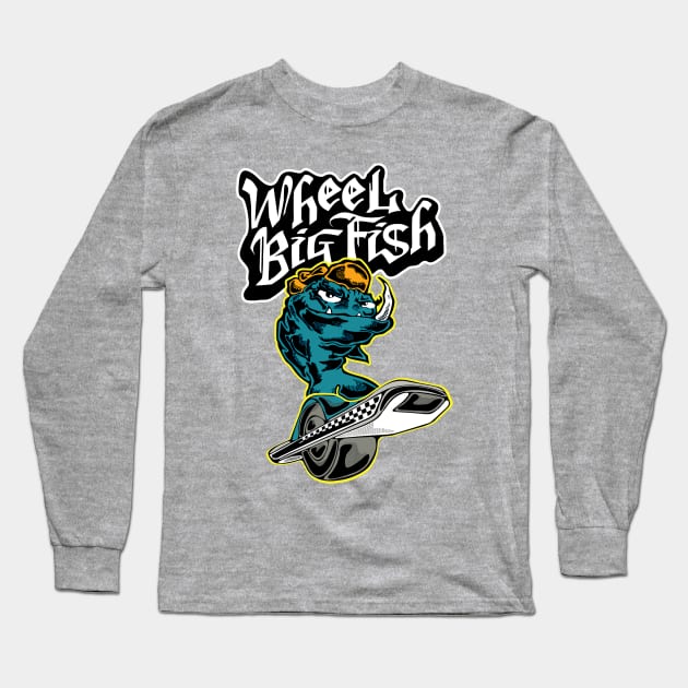 Reel Big Fish on a Onewheel Long Sleeve T-Shirt by OneWheel Skanking